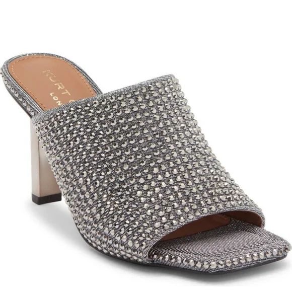 Kurt Geiger Silver Embellished Women's Mules - Picture 1 of 6